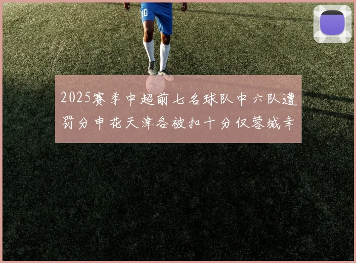 2025赛季中超前七名球队中六队遭罚分申花天津各被扣十分仅蓉城幸免